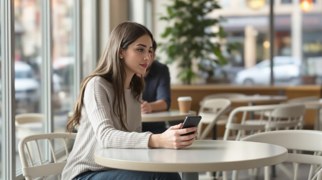 elle m'ignore mais regarde mes stories